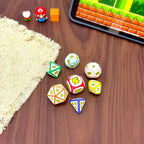 Mario Party Themed Polyhedral Dice Set, DND Tabletop RPG Board Game Collectible