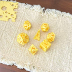 Handmade Resin Cheese Dice Set, Polyhedral DND RPG Dice, Sharp Edge Gamer Gift