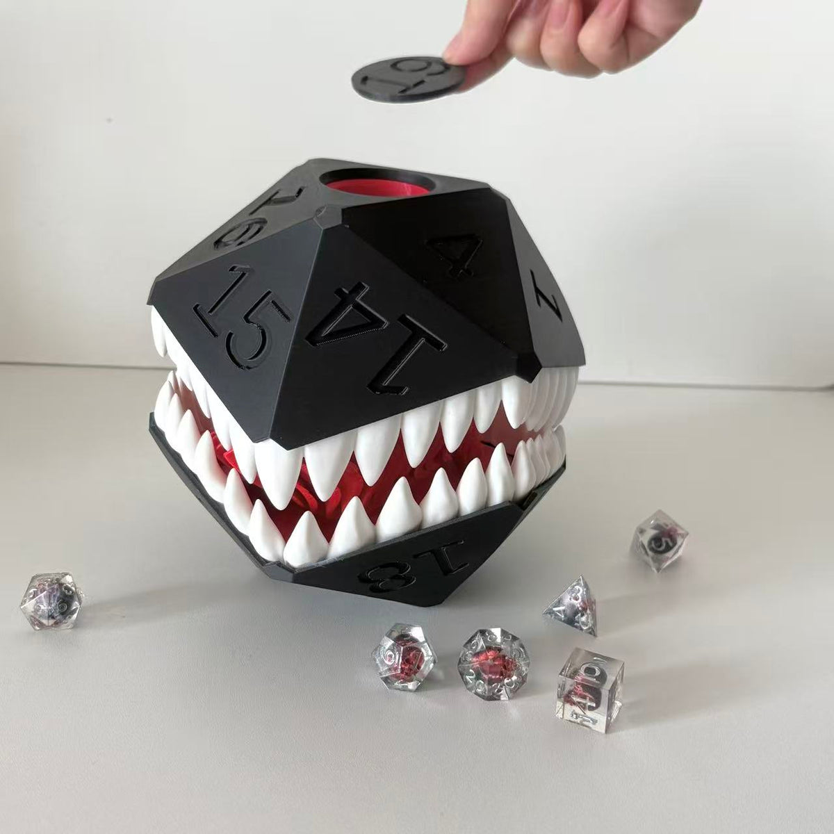 3D Printed Cthulhu Mimic Dice Box and Tower, D&D Tabletop RPG Decoration