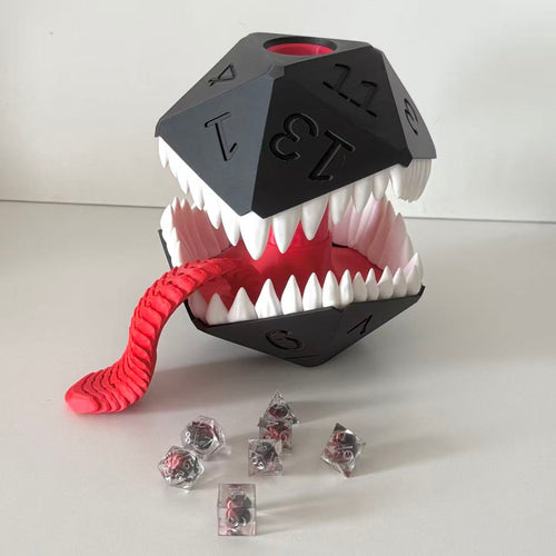 3D Printed Cthulhu Mimic Dice Box and Tower, D&D Tabletop RPG Decoration