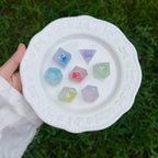 Handmade Pastel Candy Resin D&D Dice Set | Matte Polyhedral RPG Game Dice (DM Gift)